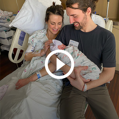 jensen family with newborn baby at overlake medical center
