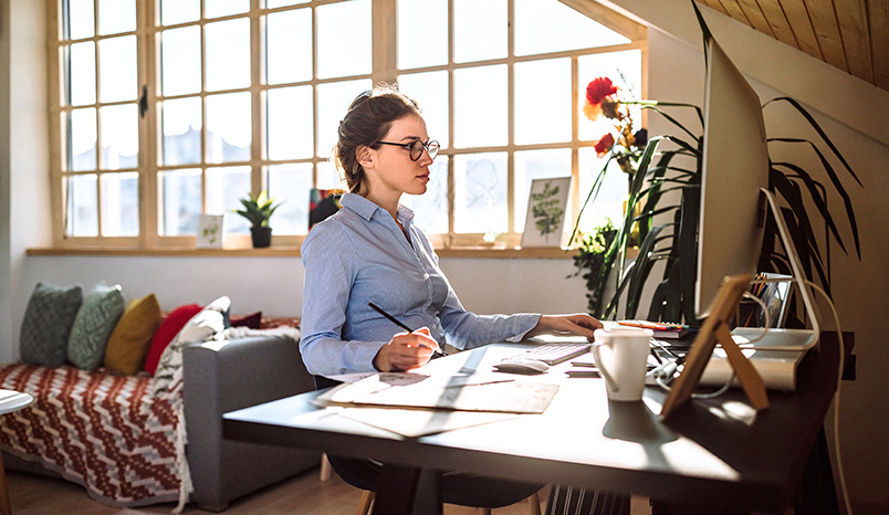 woman-working-from-home