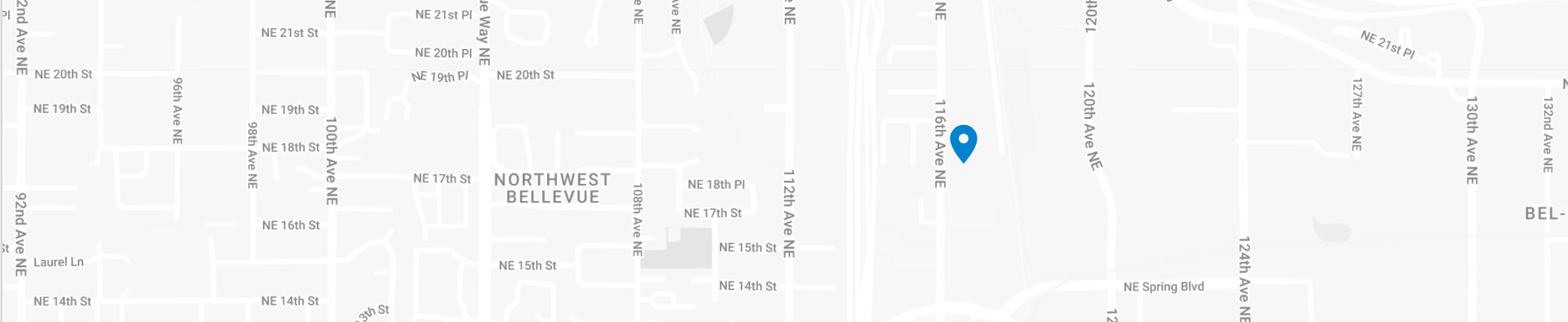 Google Map of 1800 116th Ave NE,Bellevue, 98004