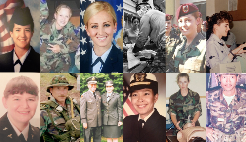 Overlake veterans in their former military attire.