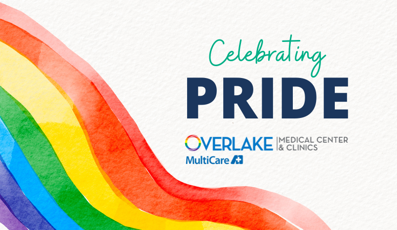 Overlake Pride month logo.