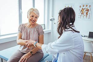 Patient with doctor