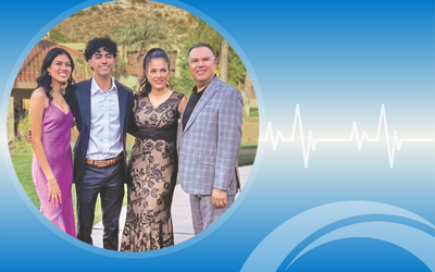 Gene with his family on vacation after surgery.