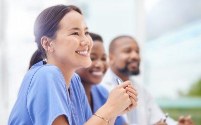 Nurse smiling.