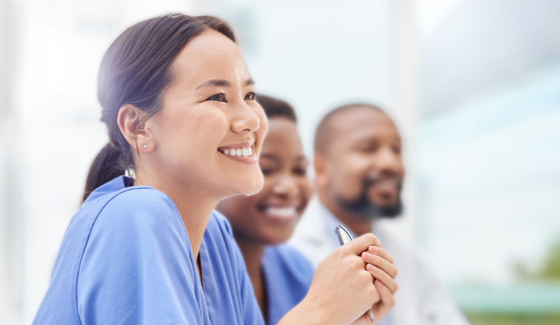 Nurse smiling