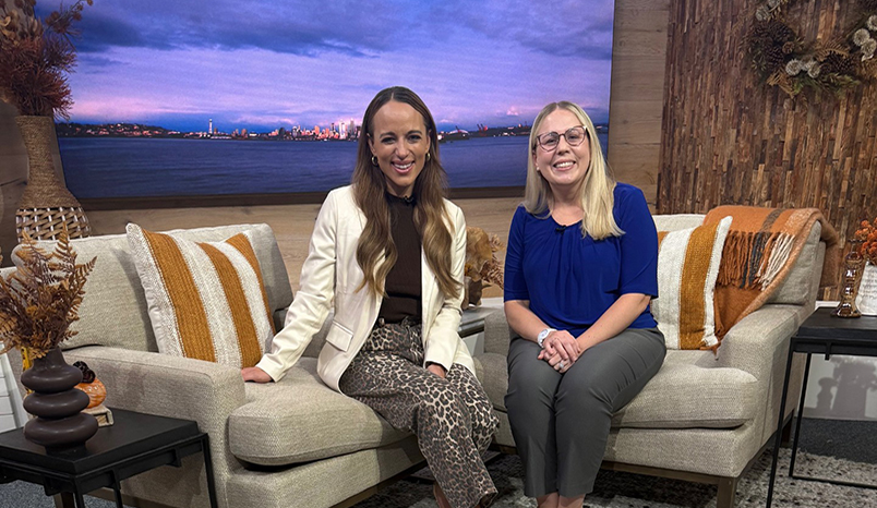 Dr. Heidi Nicewarner with New Day Northwest Host Kelly Hanson