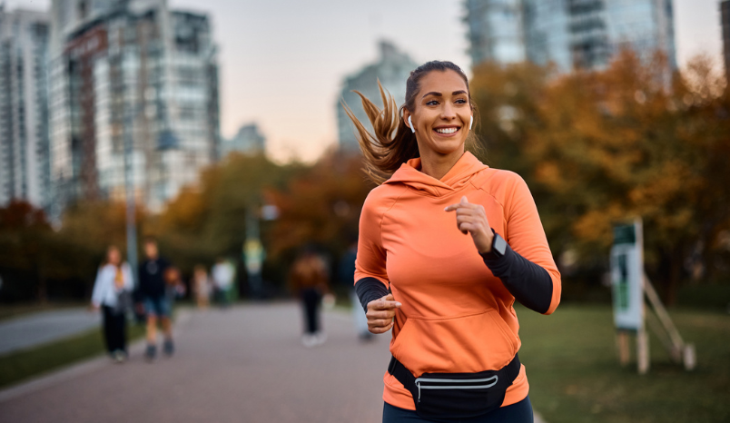 Woman jogging in the city