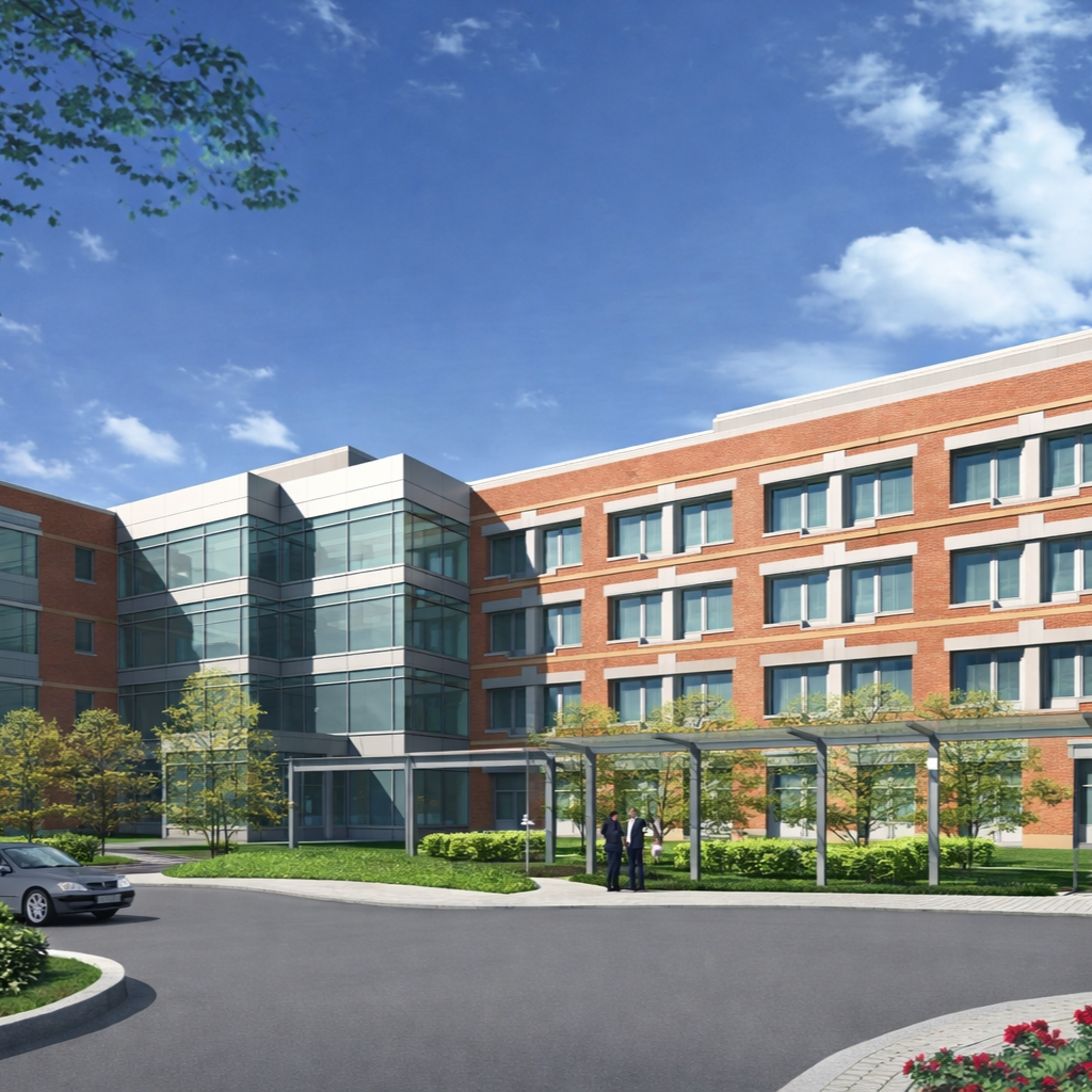 Rendering of Kirkland Vascular Surgery building exterior