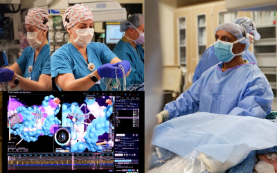 Photos of Overlake providers in surgery.