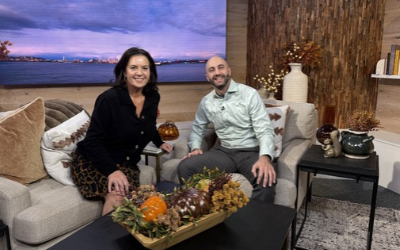 Seen on King 5 New Day NW: Overlake Heart & Vascular Center's MD Speaks About Cardiac Imaging Technology sitting in chair next to Kelly the host