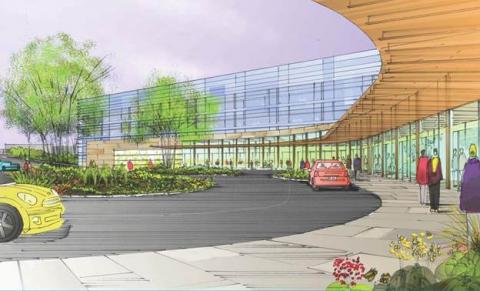 New hospital entrance rendering