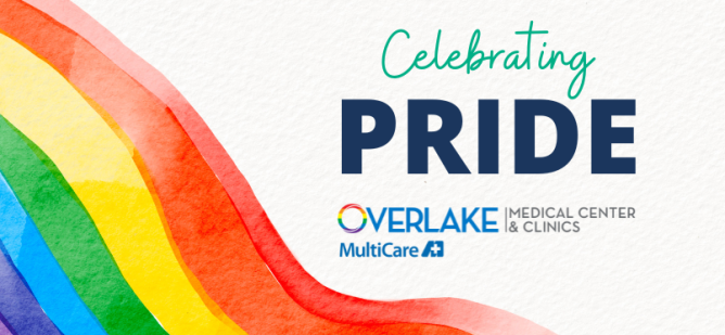 Overlake Pride month logo.