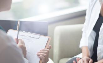Patient getting advice from doctor