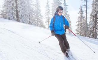 A skier on the mountain