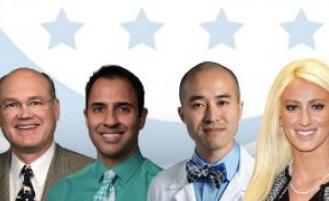 Vets of the Overlake Family: Oliver Biggers, MD, Raj Butani, MD, Tuvien Le, DO, and Alicia Quaco.