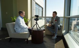Dr. Eric Shipley speaks with KING TV's Jake Whittenberg