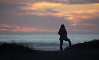 woman on beach