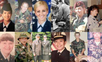 Overlake veterans in their former military attire.