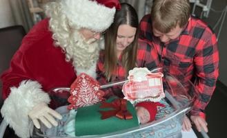 Santa Visits Overlake NICU (Dec. 2024) 