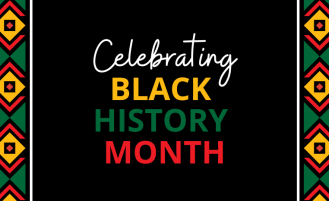 Celebrating Black History Month graphic