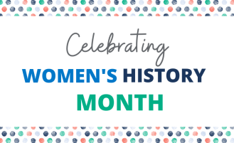 Women's History Month word graphic.