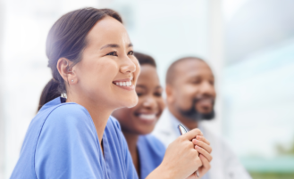 Nurse smiling