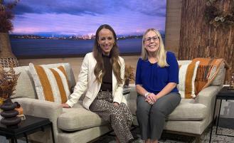 Dr. Heidi Nicewarner with New Day Northwest Host Kelly Hanson
