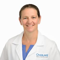 Nancy Linscott in white coat