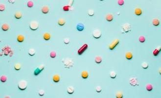 Artistic display of pills and medications