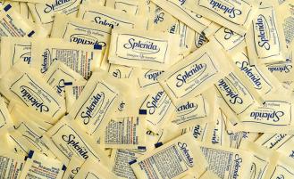 Yellow Splenda sweetener packets 