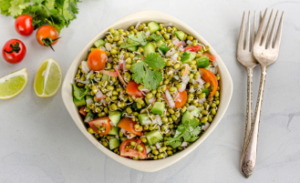 Green gram salad in a bowl.